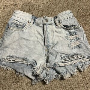 light wash pacsun shorts.